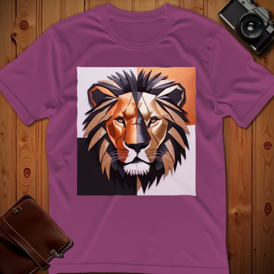 Lion Tee – Geometric – Bold Vibrant Art