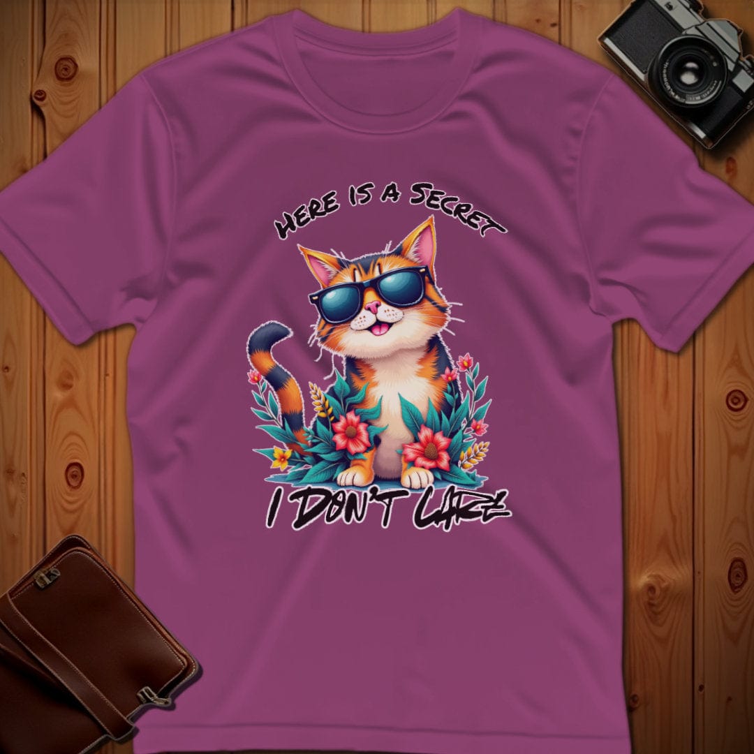 Cat Tee – I Don’t Care – Bold Vibrant Art | for Animal Lovers