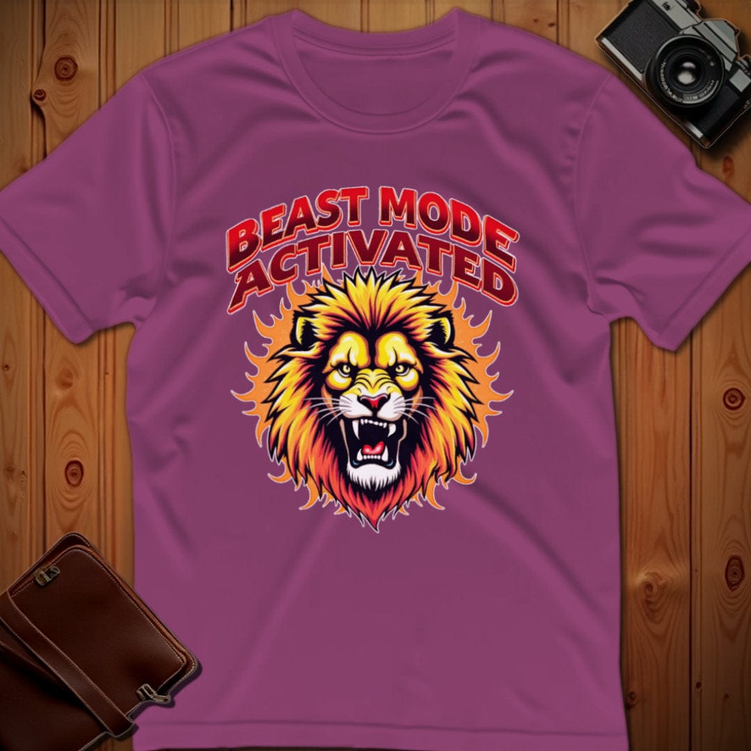 Lion Tee – Beast Mode Activated – Bold Vibrant Art