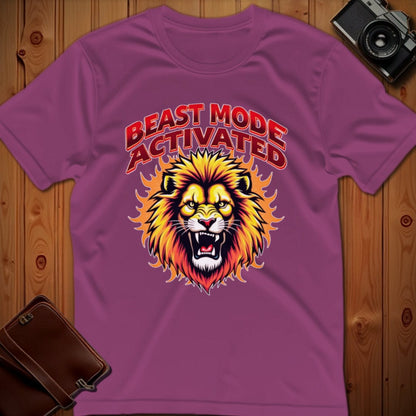 Lion Tee – Beast Mode Activated – Bold Vibrant Art