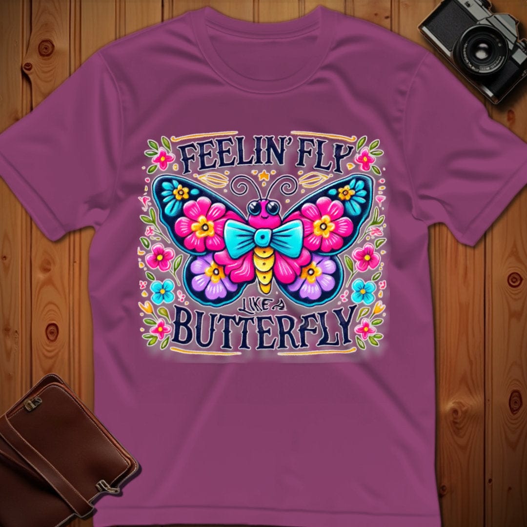 Butterfly Tee – Feelin Fly Like A – Bold Vibrant Art