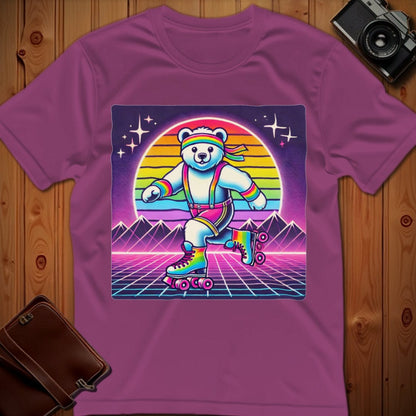 Bear Tee – 80's Roller Skating – Bold Vibrant Art