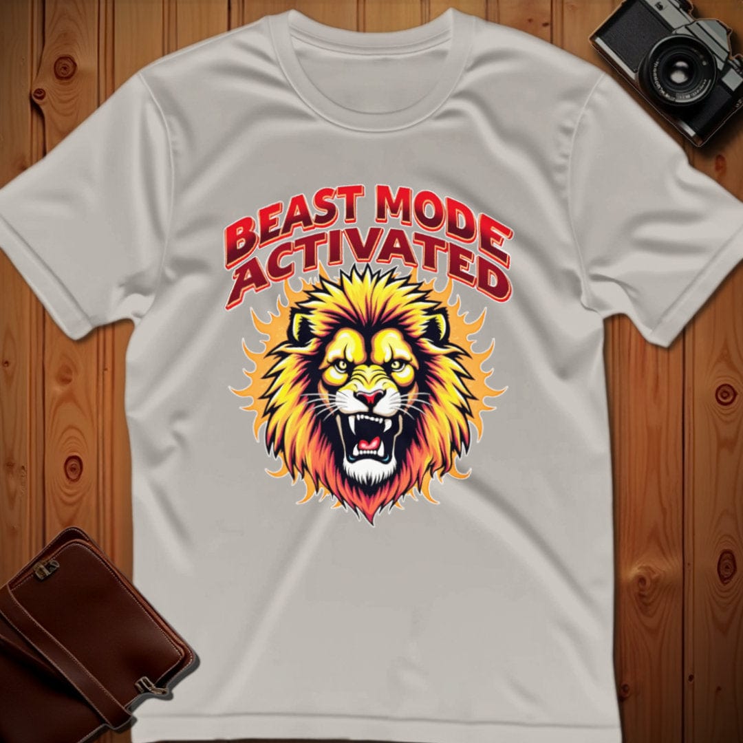 Lion Tee – Beast Mode Activated – Bold Vibrant Art