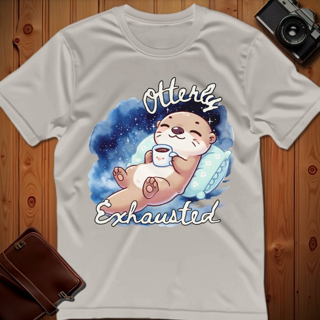 Otter Tee – Otterly Exhausted– Bold Vibrant Art