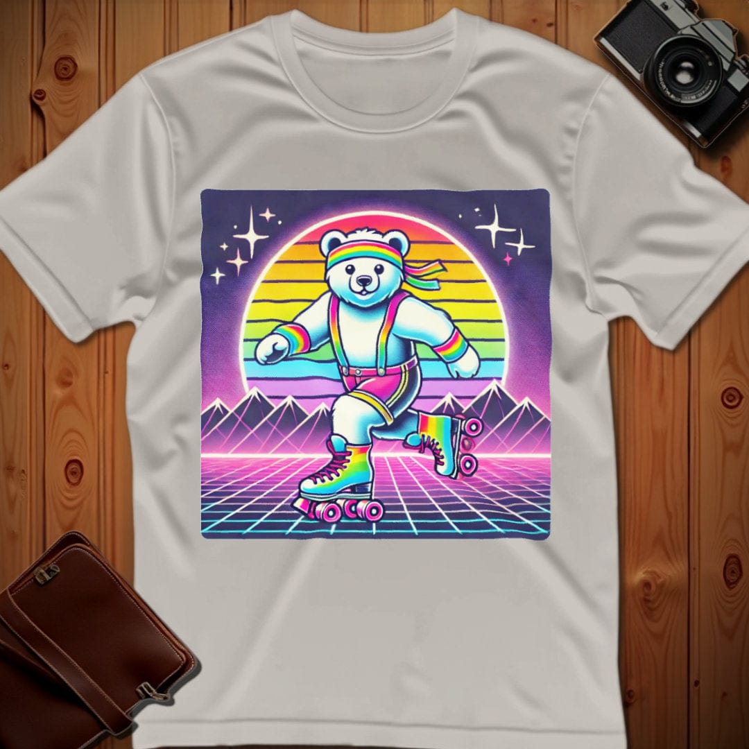Bear Tee – 80's Roller Skating – Bold Vibrant Art