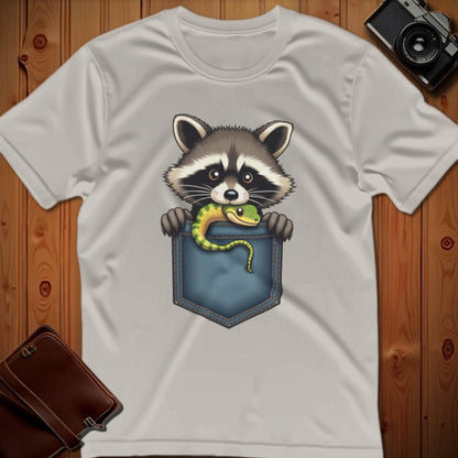 Racoon Tee – Pocket – Bold Vibrant Graphic | Outdoor Adventure