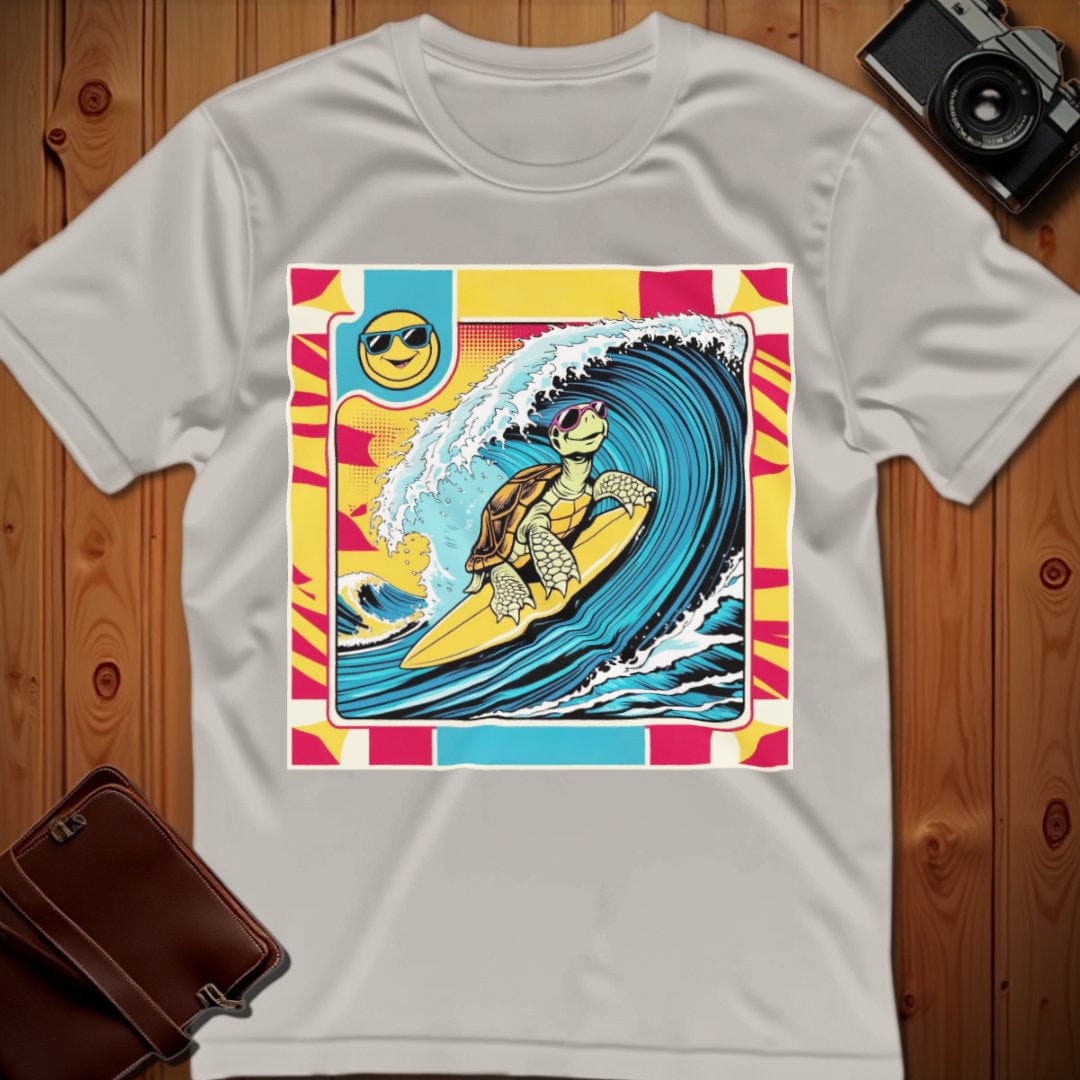 Turtle Tee – Surfing Pop Art  – Bold Vibrant Art