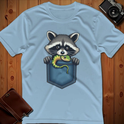Racoon Tee – Pocket – Bold Vibrant Graphic | Outdoor Adventure