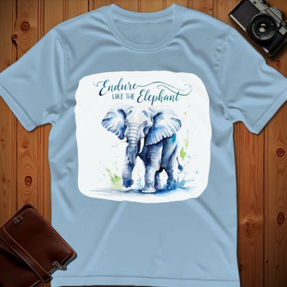 Elephant Tee – Endure Like The – Bold Vibrant Art