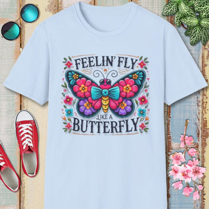 Butterfly Tee – Feelin Fly Like A – Bold Vibrant Art