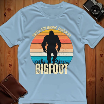 Bigfoot Tee – Social Distancing Champion – Bold Vibrant Art
