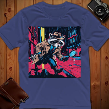 Raccoon Tee – Detective Raccoon Pop Art – Bold Vibrant Art