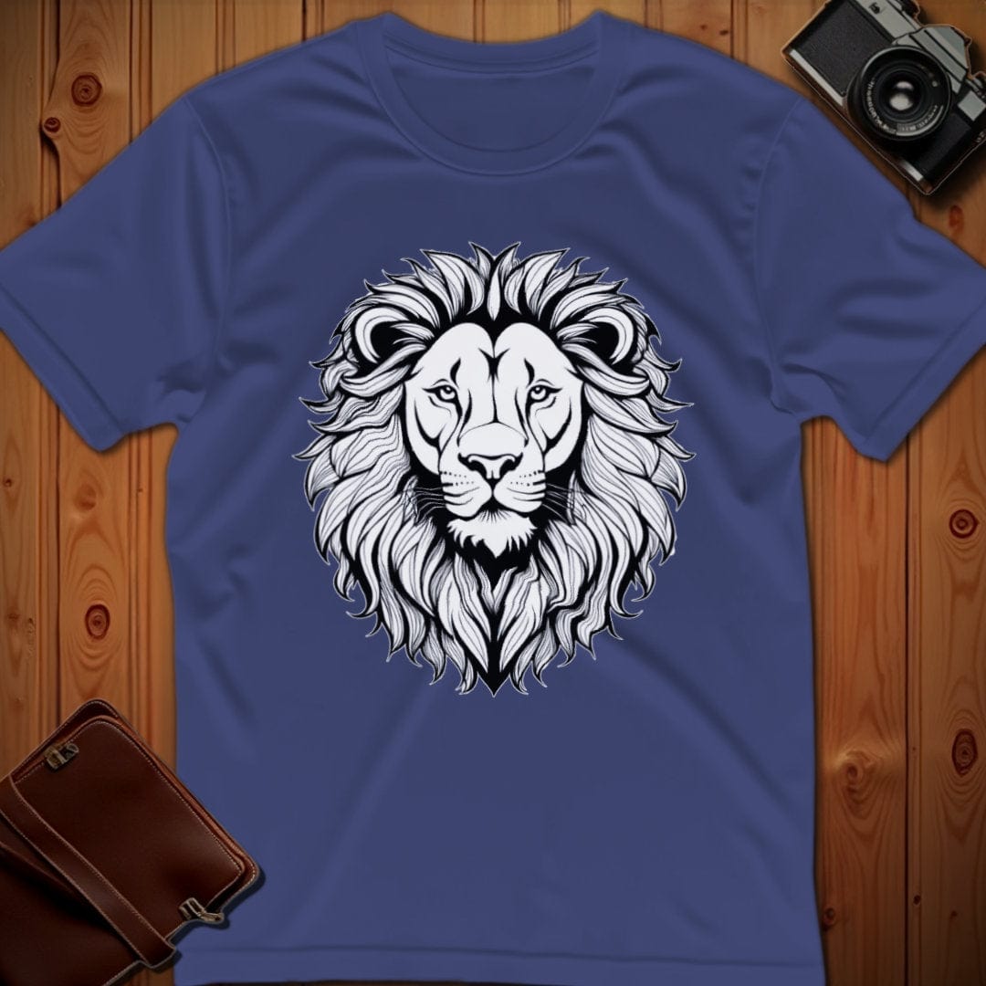 Lion Tee – Minimalist – Bold Vibrant Art
