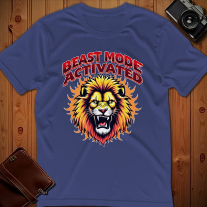 Lion Tee – Beast Mode Activated – Bold Vibrant Art