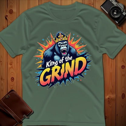 Gorilla Tee – King of the Grind – Bold Vibrant Art