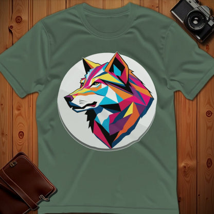 Wolf Tee – Geometric – Bold Vibrant Art | Weekend Casual Wear