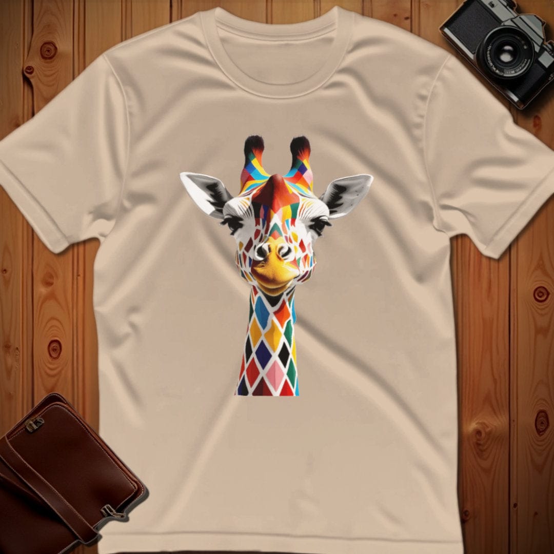 Giraffe Tee – Geometric – Bold Vibrant Art