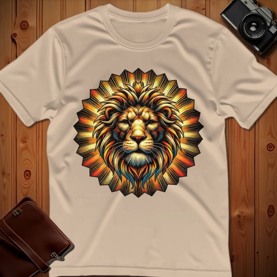 Lion Tee – Sunburst – Bold Vibrant Art