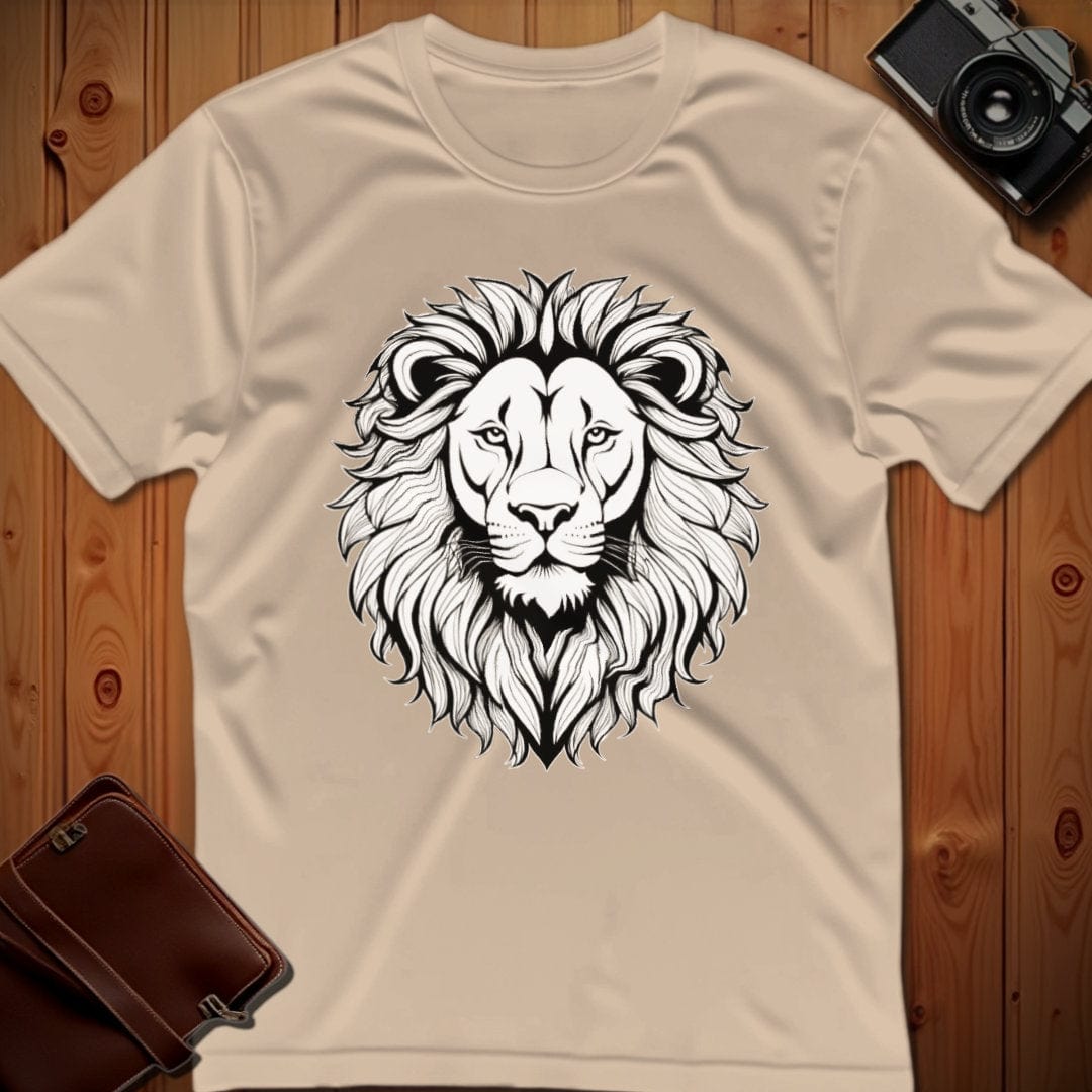 Lion Tee – Minimalist – Bold Vibrant Art