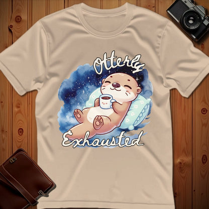 Otter Tee – Otterly Exhausted– Bold Vibrant Art
