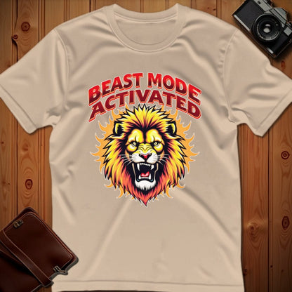 Lion Tee – Beast Mode Activated – Bold Vibrant Art