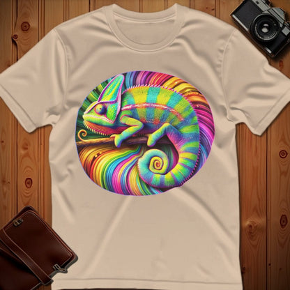 Chameleon Tee – Rainbow – Bold Vibrant Art