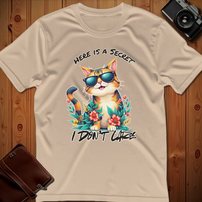 Cat Tee – I Don’t Care – Bold Vibrant Art | for Animal Lovers