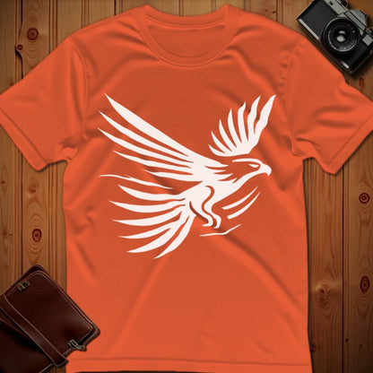 Eagle Tee – Minimalist Flying – Bold Vibrant Art