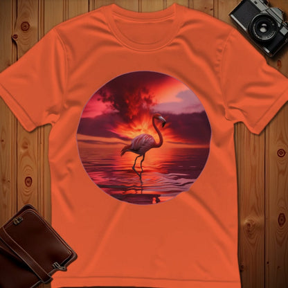 Flamingo Tee – Sunset Flamingo – Bold Vibrant Art | Outdoor Adventure