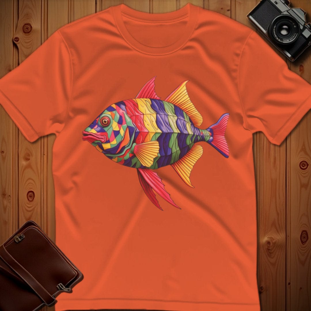 Fish Tee – Bright Pattern – Bold Vibrant Art