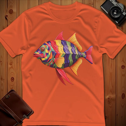 Fish Tee – Bright Pattern – Bold Vibrant Art