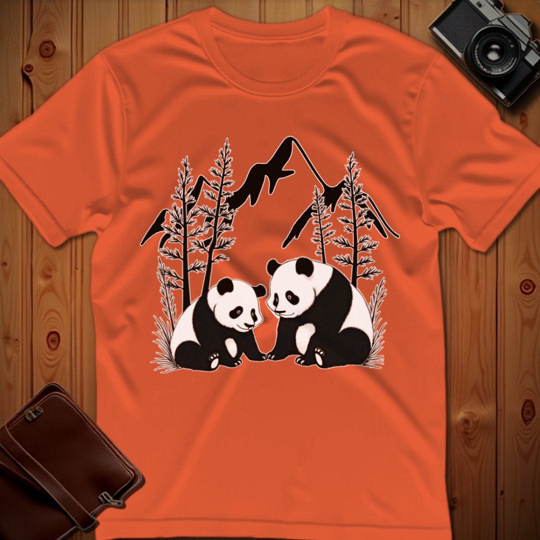 Panda Tee – Mountain Pandas – Bold Vibrant Art
