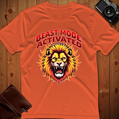 Lion Tee – Beast Mode Activated – Bold Vibrant Art