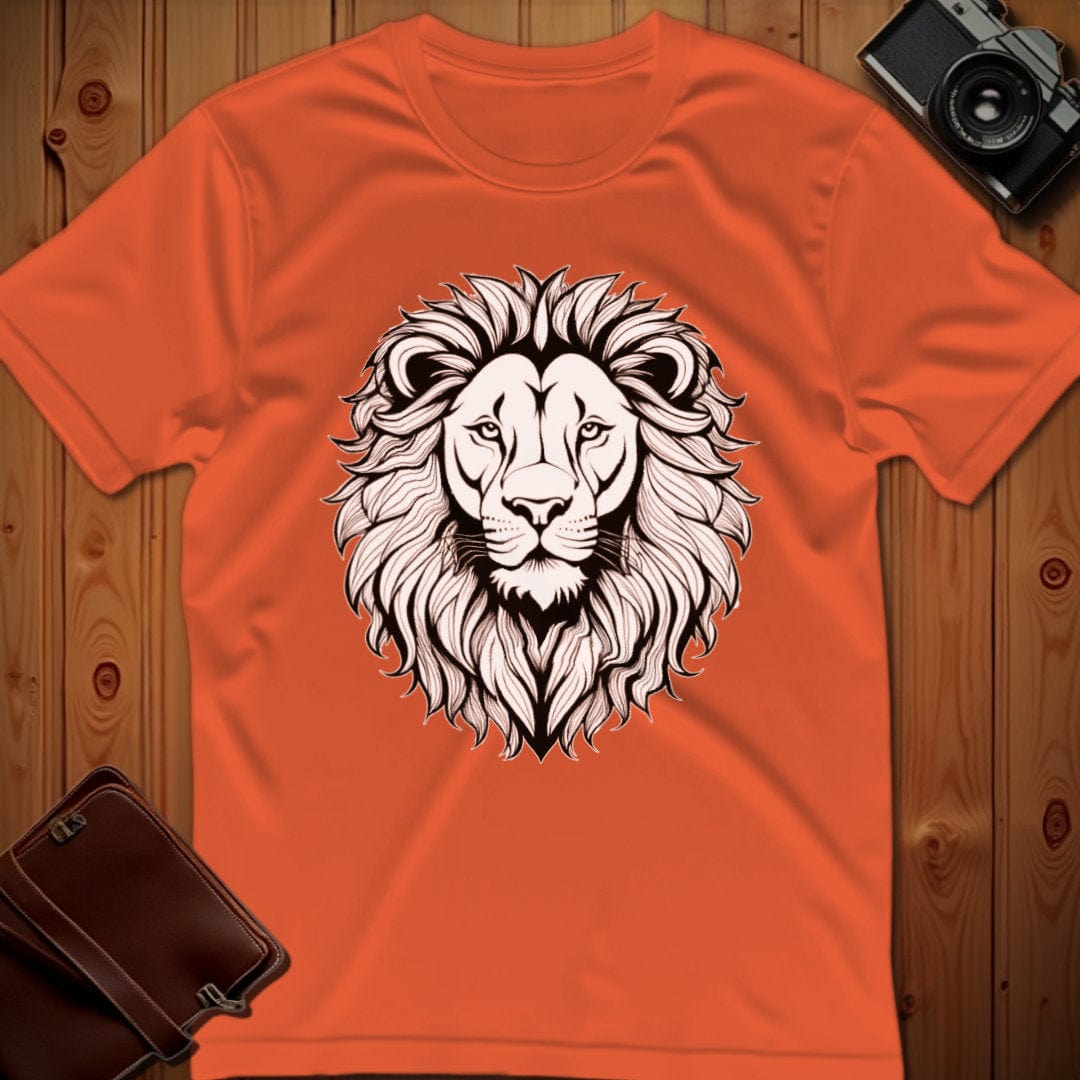 Lion Tee – Minimalist – Bold Vibrant Art