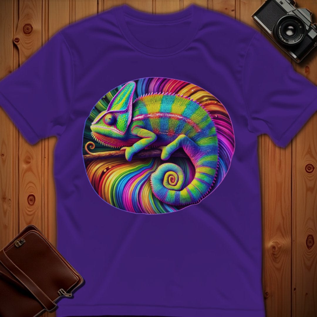 Chameleon Tee – Rainbow – Bold Vibrant Art