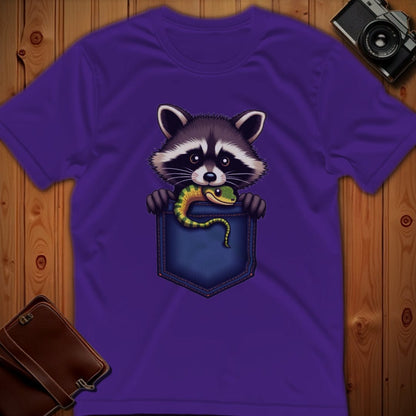 Racoon Tee – Pocket – Bold Vibrant Graphic | Outdoor Adventure