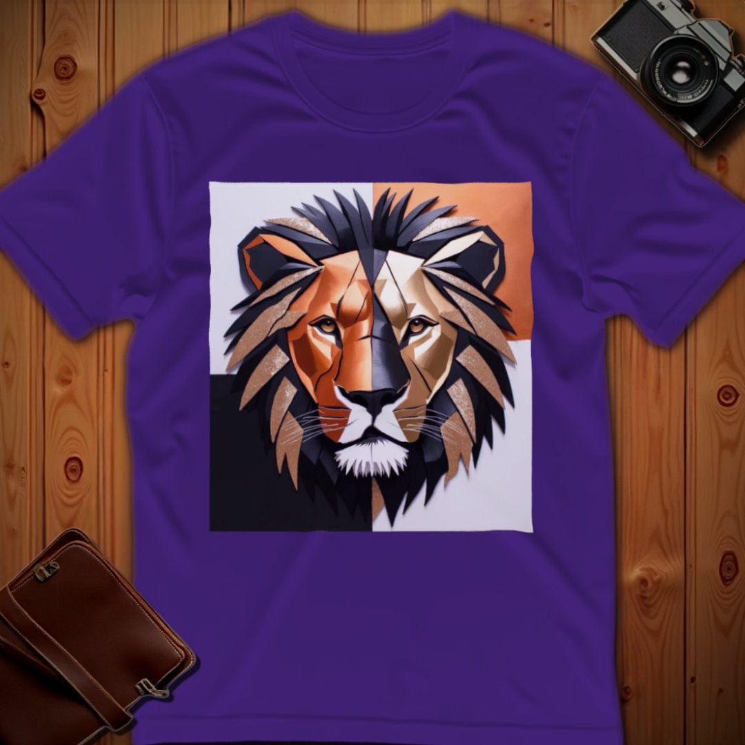 Lion Tee – Geometric – Bold Vibrant Art