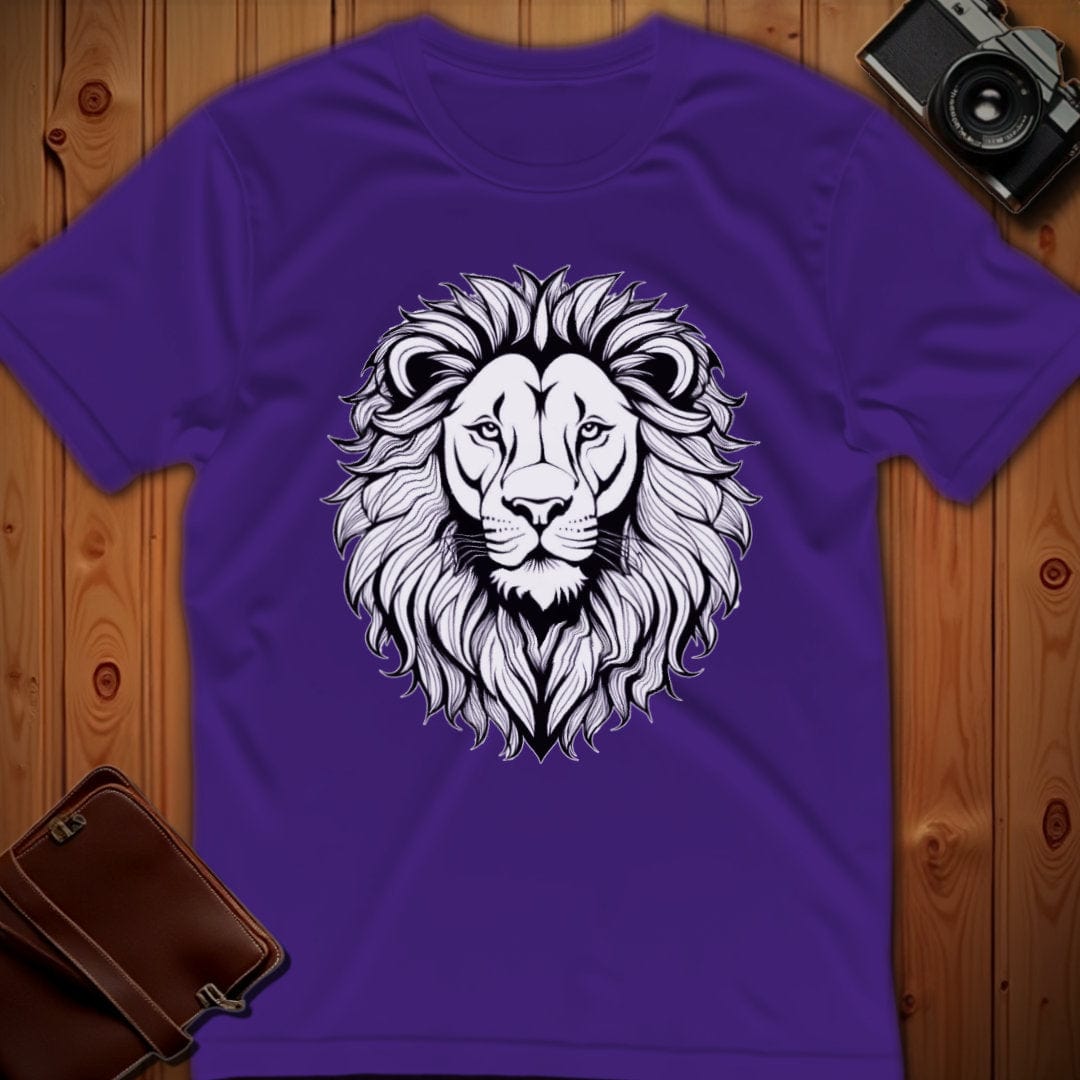 Lion Tee – Minimalist – Bold Vibrant Art