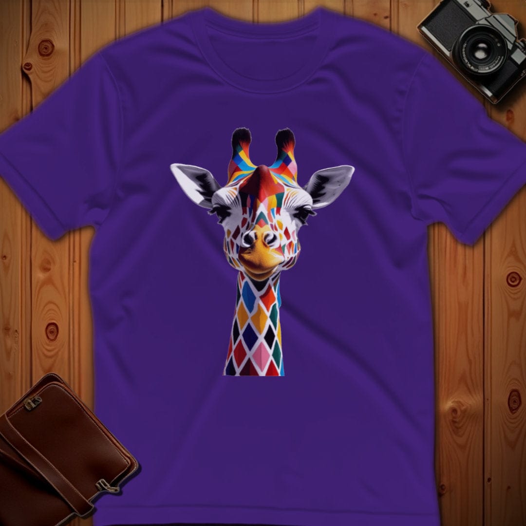 Giraffe Tee – Geometric – Bold Vibrant Art