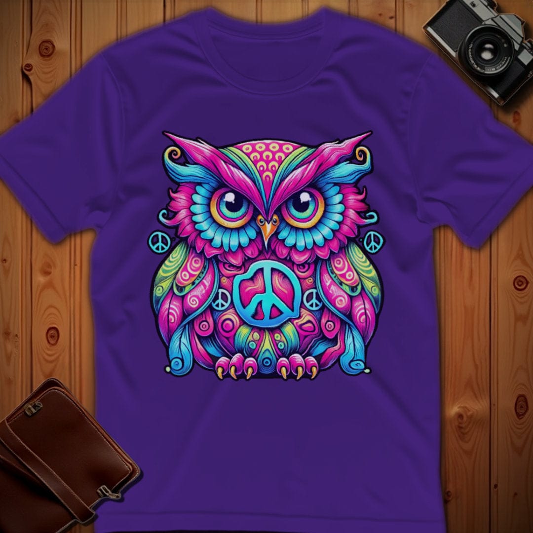 Owl Tee – Psychedelic – Bold Vibrant Art