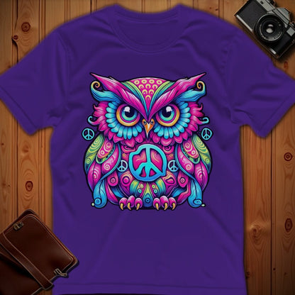 Owl Tee – Psychedelic – Bold Vibrant Art