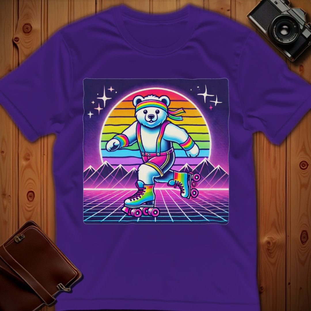Bear Tee – 80's Roller Skating – Bold Vibrant Art