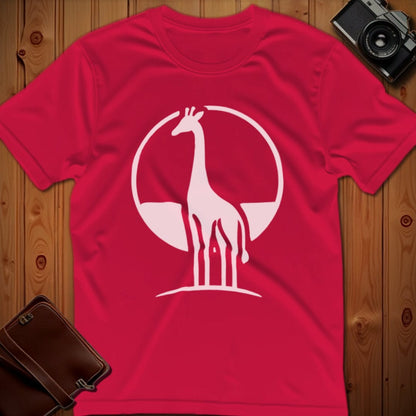 Giraffe Tee – Minimalist – Bold Vibrant Art