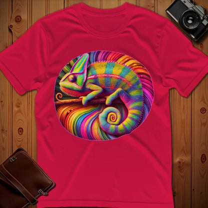 Chameleon Tee – Rainbow – Bold Vibrant Art