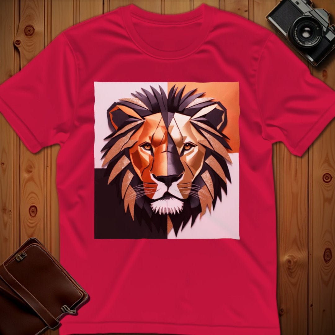 Lion Tee – Geometric – Bold Vibrant Art