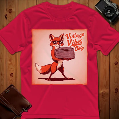 Fox Tee – Vintage Vibes – Bold Vibrant Art