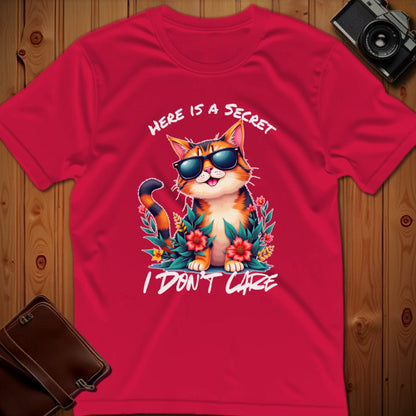 Cat Tee – I Don’t Care – Bold Vibrant Art | for Animal Lovers