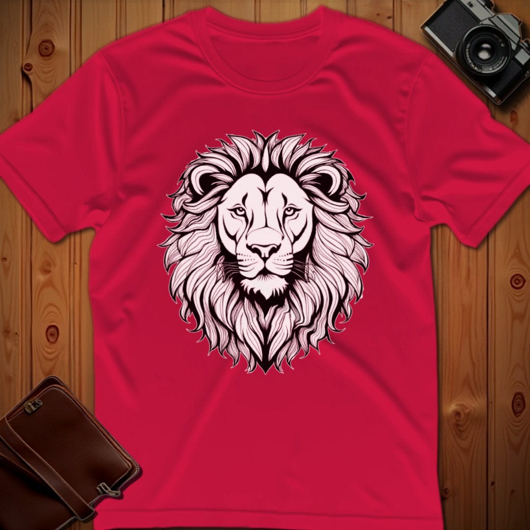 Lion Tee – Minimalist – Bold Vibrant Art