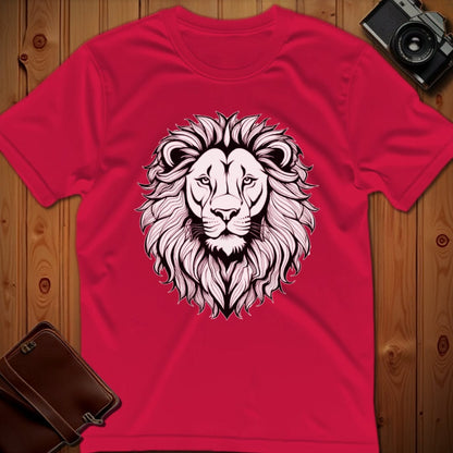 Lion Tee – Minimalist – Bold Vibrant Art