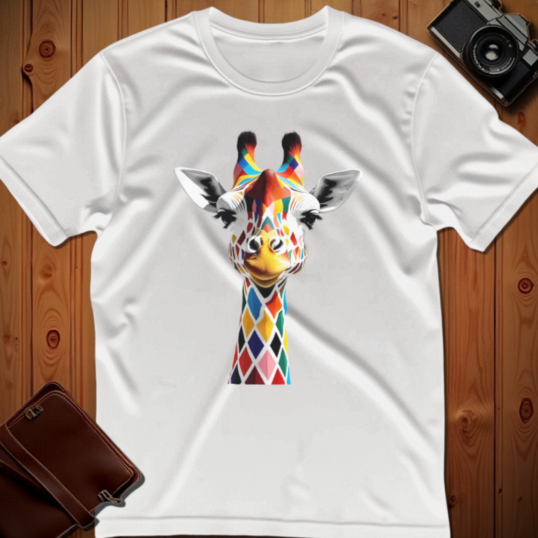 Giraffe Tee – Geometric – Bold Vibrant Art